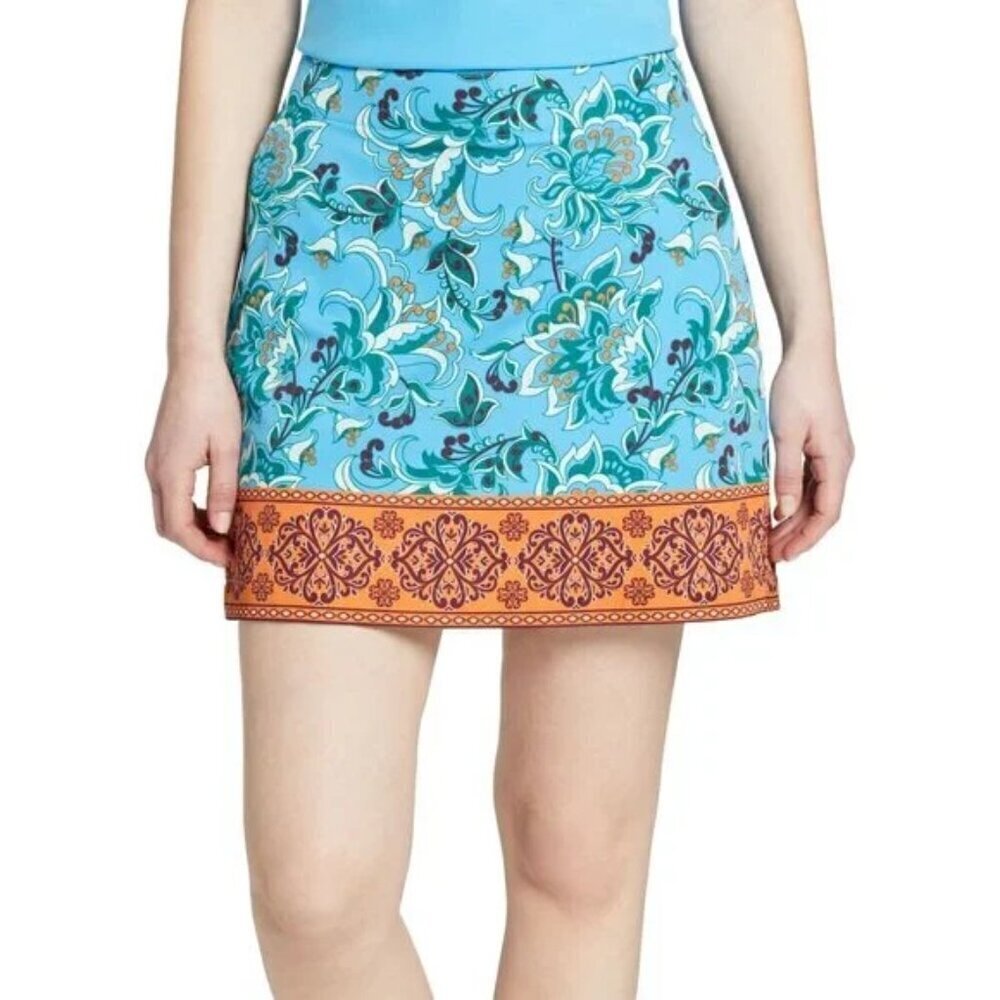 Lady Hagen UPF Skort Size 6 Skirt Pockets Stretch Paisley Tennis Pickleball Golf